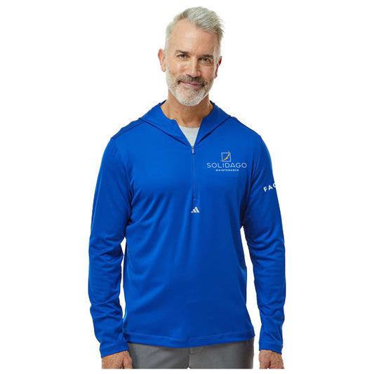 Adidas Lightweight Performance Quarter-Zip Hooded Pullover