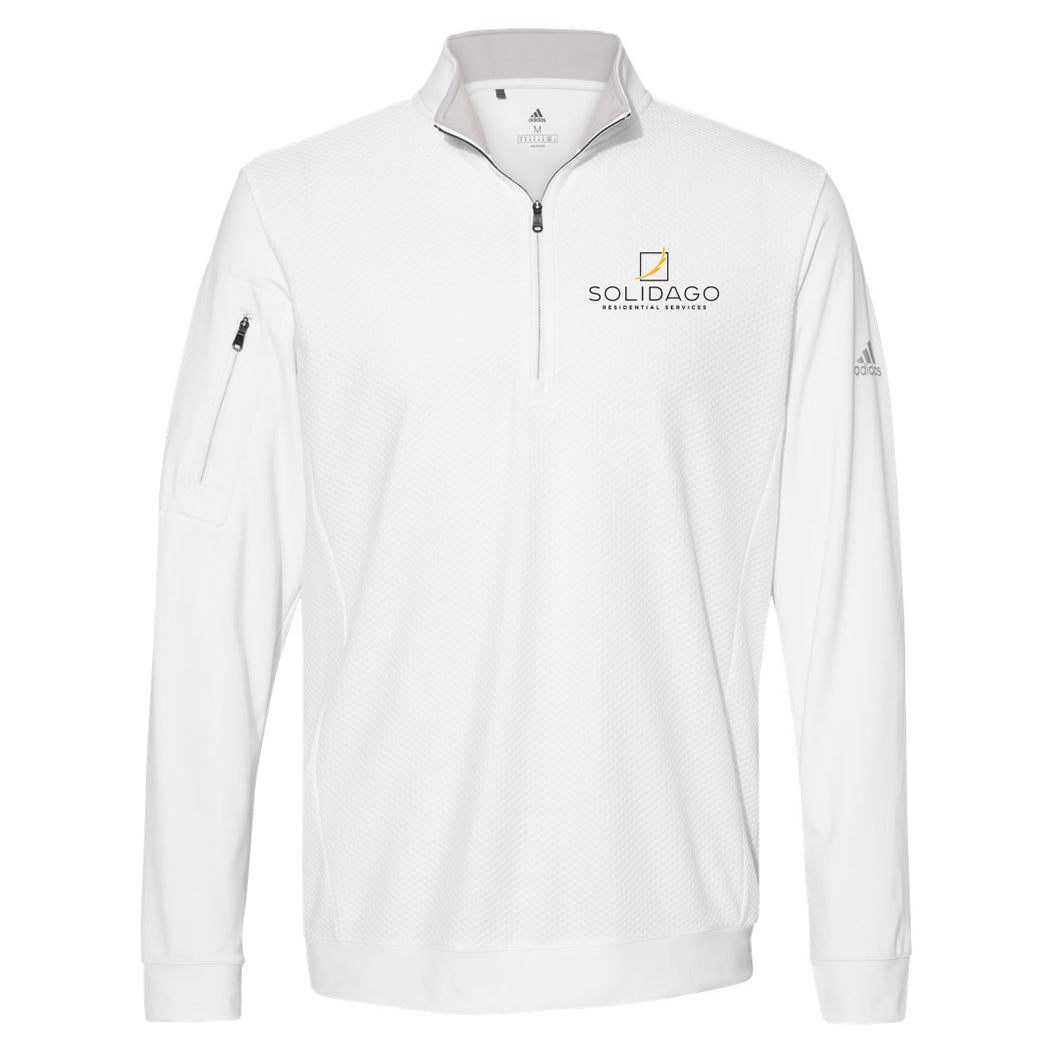 Adidas Performance Textured Quarter-Zip Pullover