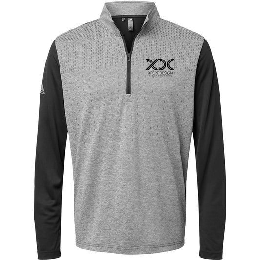 Adidas - Heather Block Print Quarter-Zip Pullover