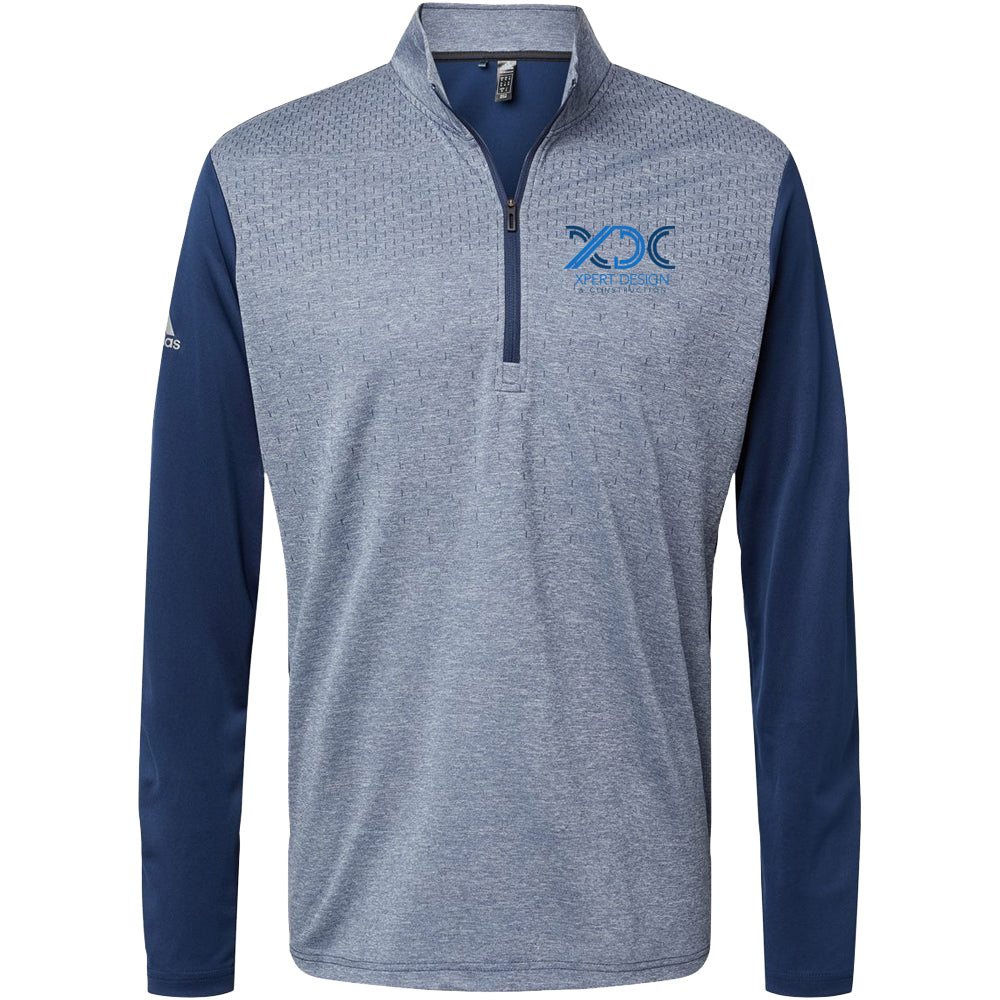 Adidas - Heather Block Print Quarter-Zip Pullover