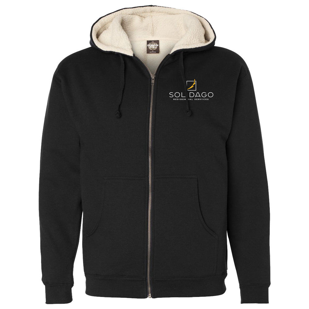 Sherpa-Lined Full-Zip Hooded Sweatshirt