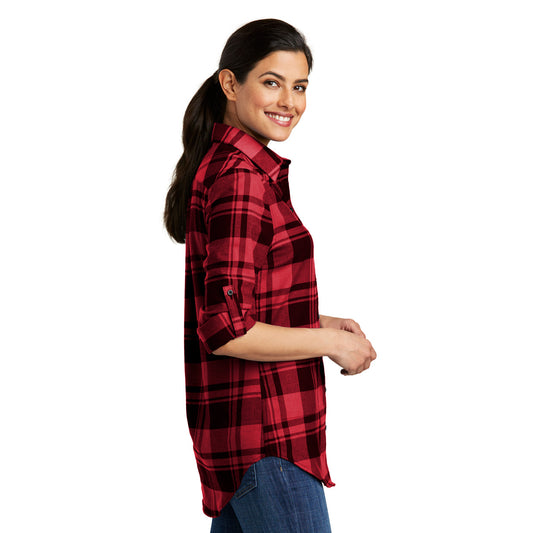 Port Authority® Ladies Plaid Flannel Tunic