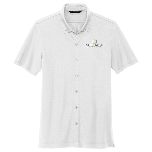 Mercer+Mettle Stretch Pique Full-Button Polo