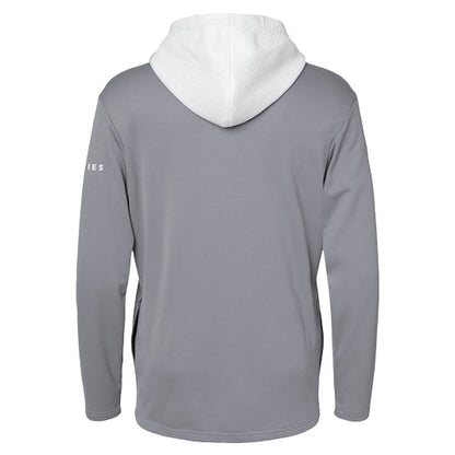 Adidas - Textured Mixed Media Hooded Sweatshirt