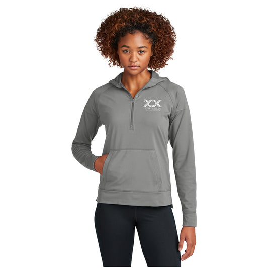 Sport-Tek Ladies Sport-Wick® Stretch 1/2-Zip Hoodie