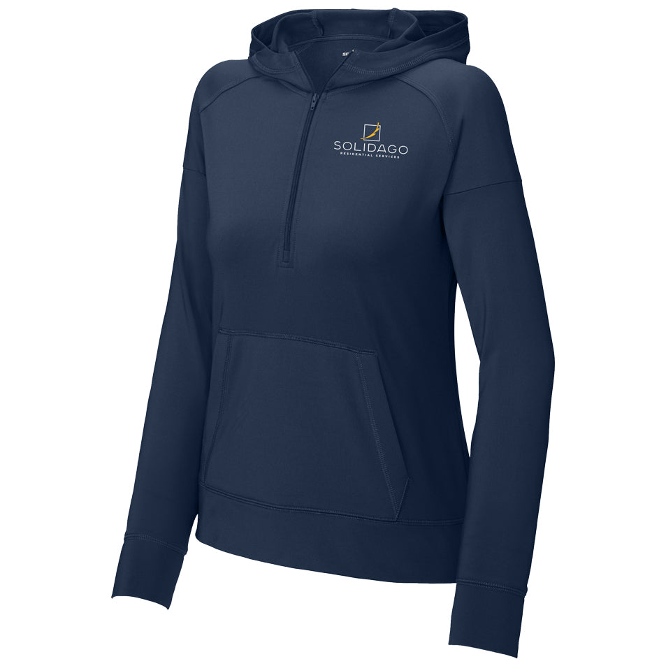 Sport-Tek Ladies Sport-Wick® Stretch 1/2-Zip Hoodie