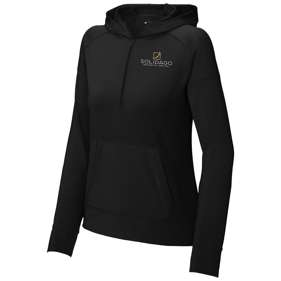 Sport-Tek Ladies Sport-Wick® Stretch 1/2-Zip Hoodie