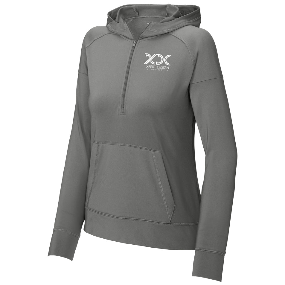 Sport-Tek Ladies Sport-Wick® Stretch 1/2-Zip Hoodie