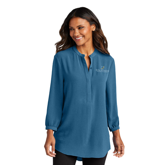 Port Authority® Ladies 3/4-Sleeve Textured Crepe Tunic