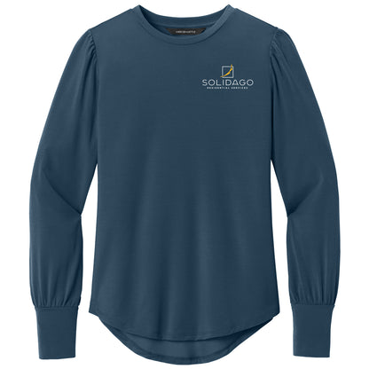 Mercer+Mettle Women’s Stretch Jersey Long Sleeve Blouson Top