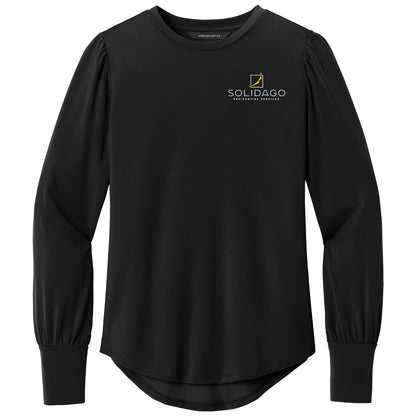 Mercer+Mettle Women’s Stretch Jersey Long Sleeve Blouson Top