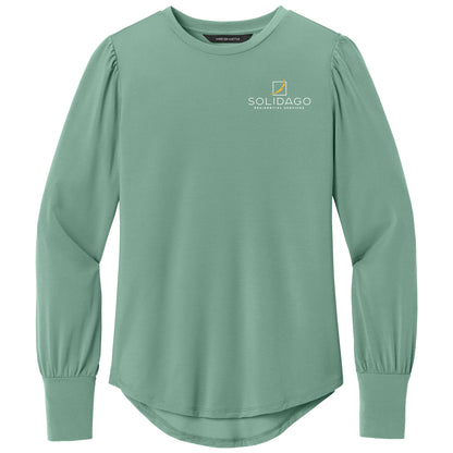 Mercer+Mettle Women’s Stretch Jersey Long Sleeve Blouson Top