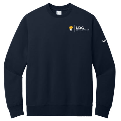 Nike Club Fleece Sleeve Swoosh Crew