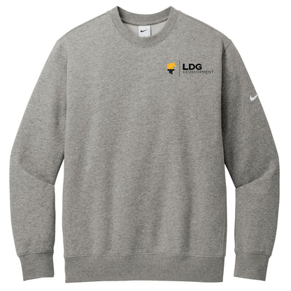 Nike Club Fleece Sleeve Swoosh Crew