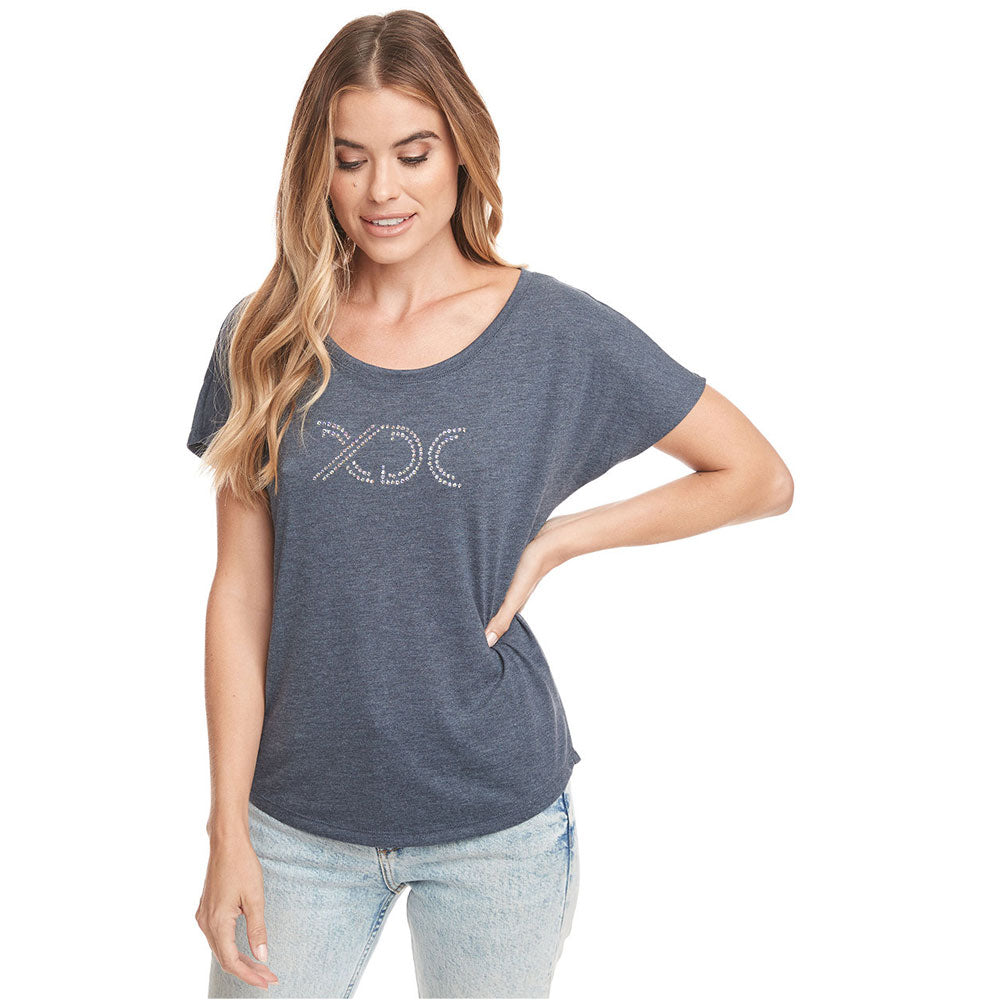 Next Level Bling Ladies' Triblend Dolman T-Shirt