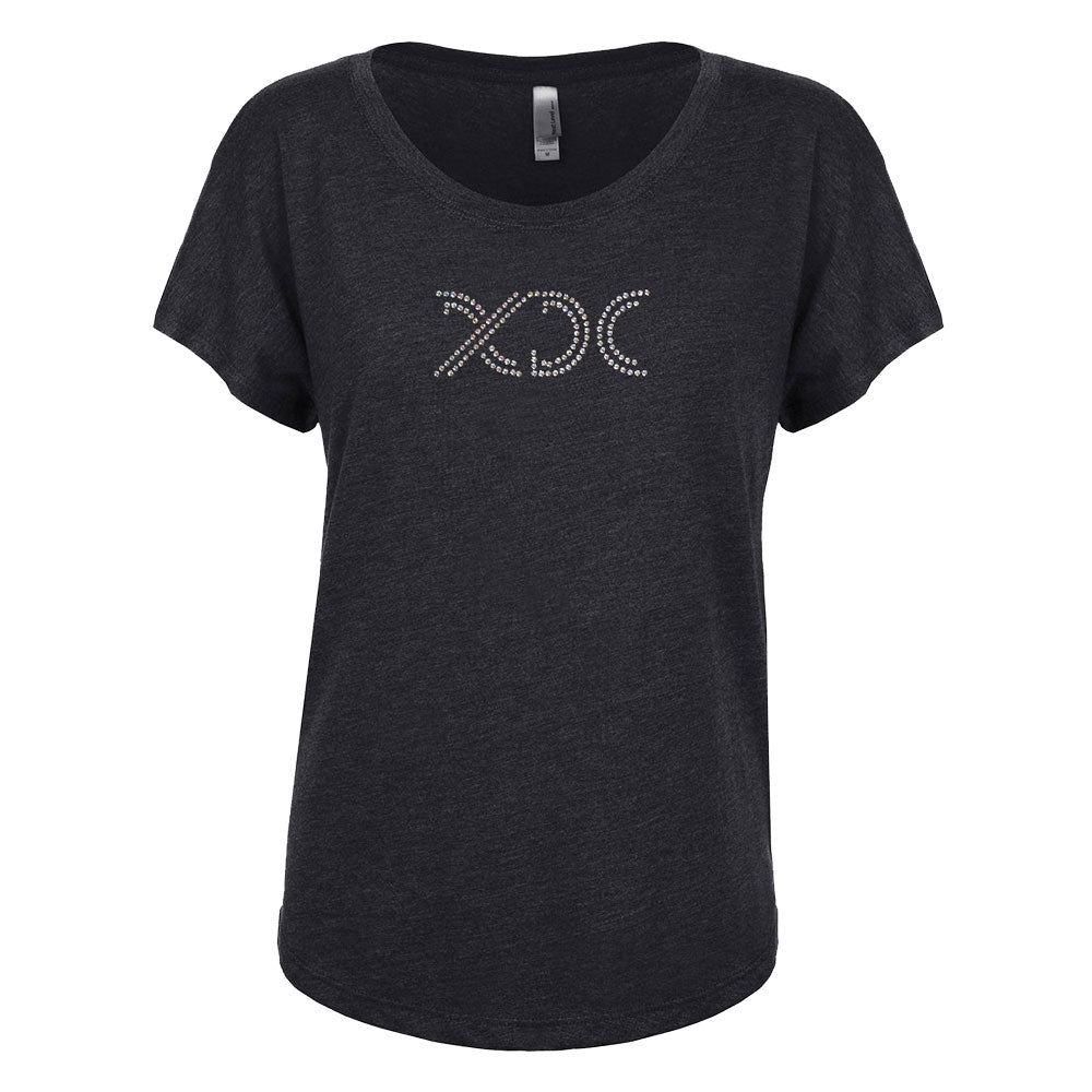 Next Level Bling Ladies' Triblend Dolman T-Shirt