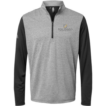 Adidas - Heather Block Print Quarter-Zip Pullover