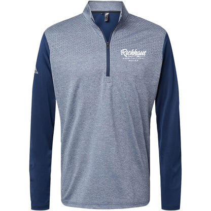 Adidas - Heather Block Print Quarter-Zip Pullover