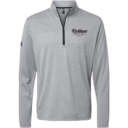 Adidas - Heather Block Print Quarter-Zip Pullover