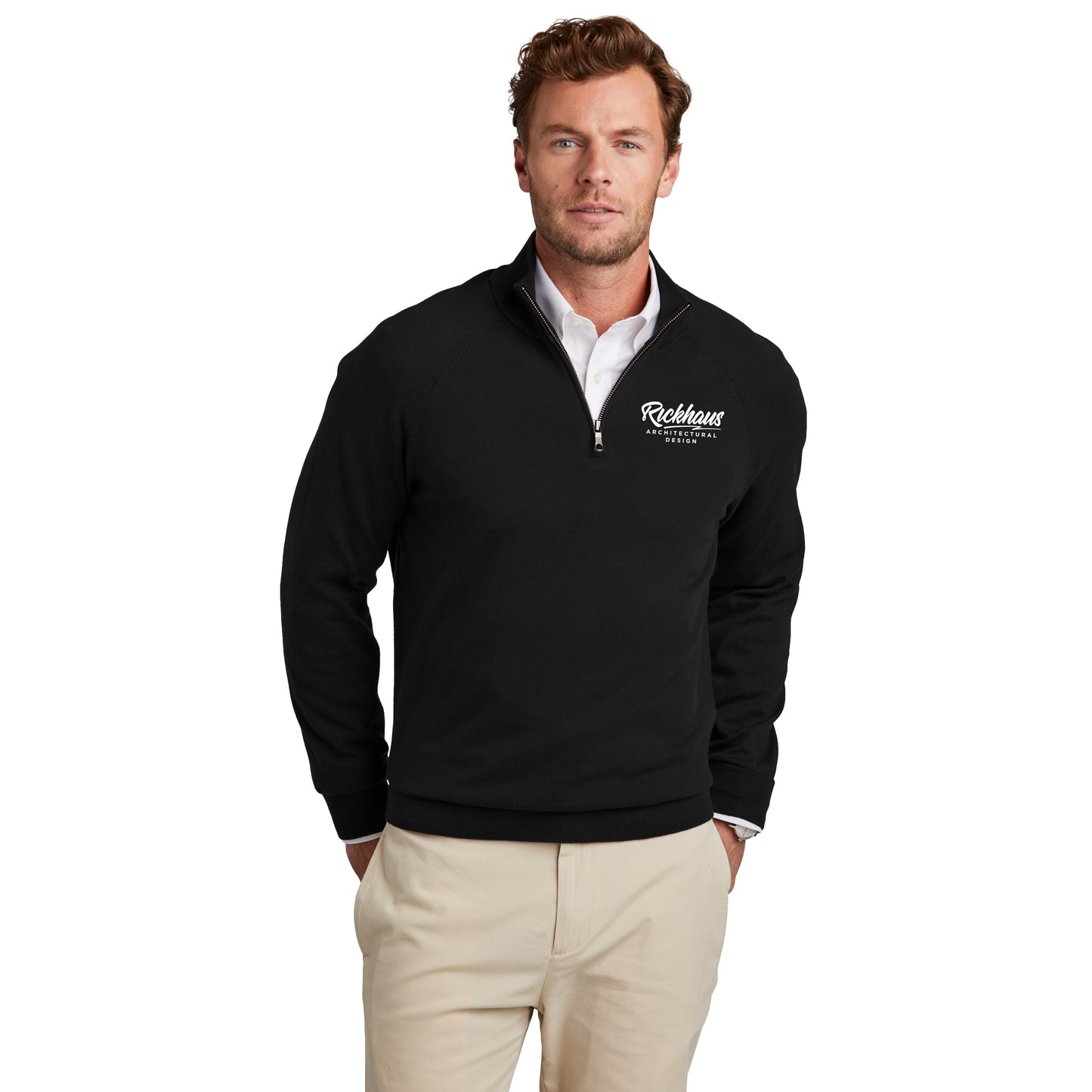 Brooks Brothers® Cotton Stretch 1/4-Zip Sweater