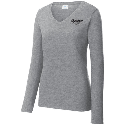 Port & Company® Ladies Long Sleeve Fan Favorite™ V-Neck Tee