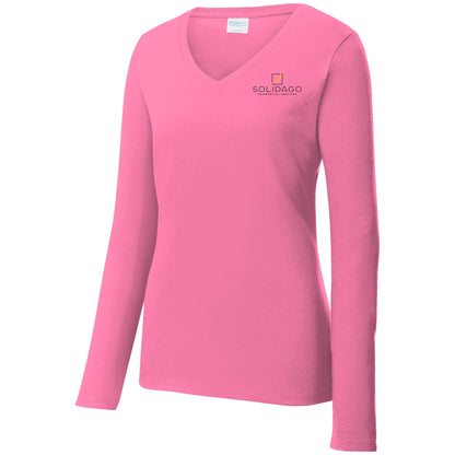 Port & Company® Ladies Long Sleeve Fan Favorite™ V-Neck Tee