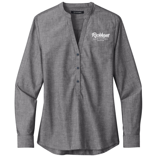 PA Ladies Long Sleeve Chambray Easy Care Shirt