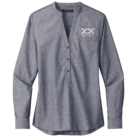 PA Ladies Long Sleeve Chambray Easy Care Shirt