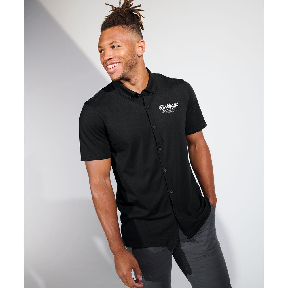 Mercer+Mettle Stretch Pique Full-Button Polo