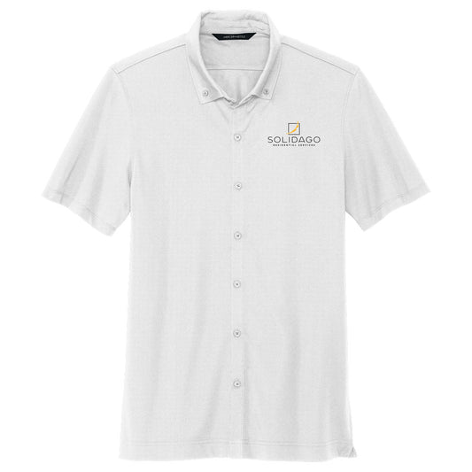 Mercer+Mettle Stretch Pique Full-Button Polo