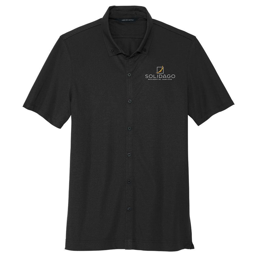 Mercer+Mettle Stretch Pique Full-Button Polo