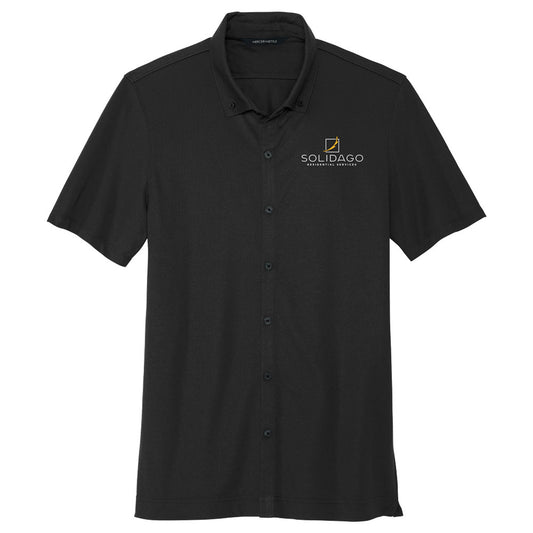 Mercer+Mettle Stretch Pique Full-Button Polo