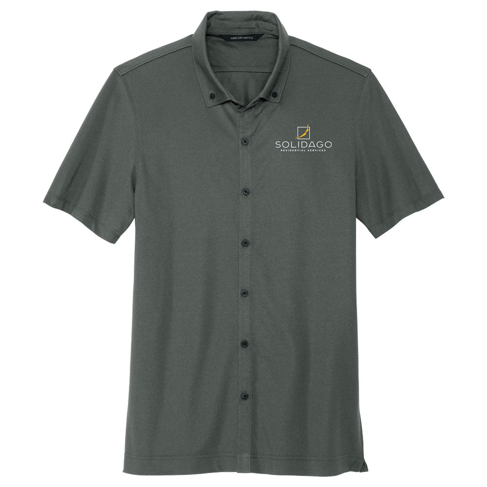 Mercer+Mettle Stretch Pique Full-Button Polo